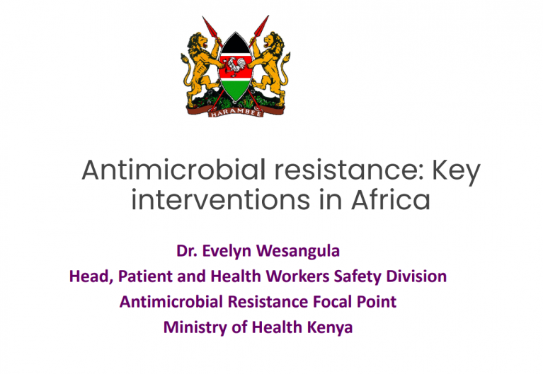 Antimicrobial resistance: Key interventions in Africa