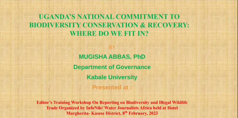 UG's COMMITMENT TO BIODIVERSITY CONSERVATION